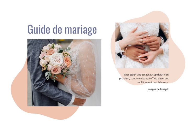 Nous avons organisé votre mariage Créateur de site Web HTML