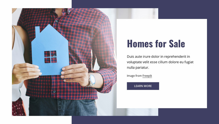 Homes for sale Html Website Builder