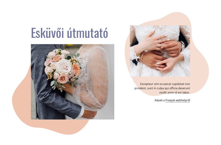 Megszerveztük az esküvődet HTML Sablon