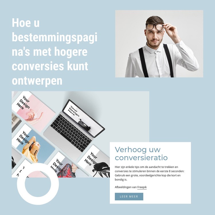 Verhoog uw conversieratio Website mockup