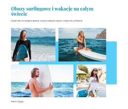 Obozy Surfingowe - Kreatywna, Wielofunkcyjna Makieta Witryny Internetowej