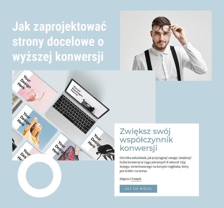 Zwiększ swój współczynnik konwersji Szablon HTML