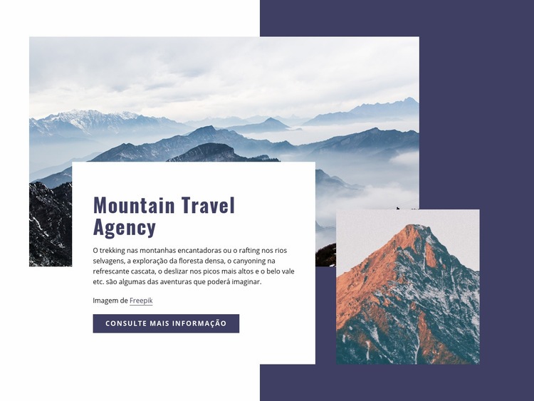 Viagem de montanha Modelo de uma página