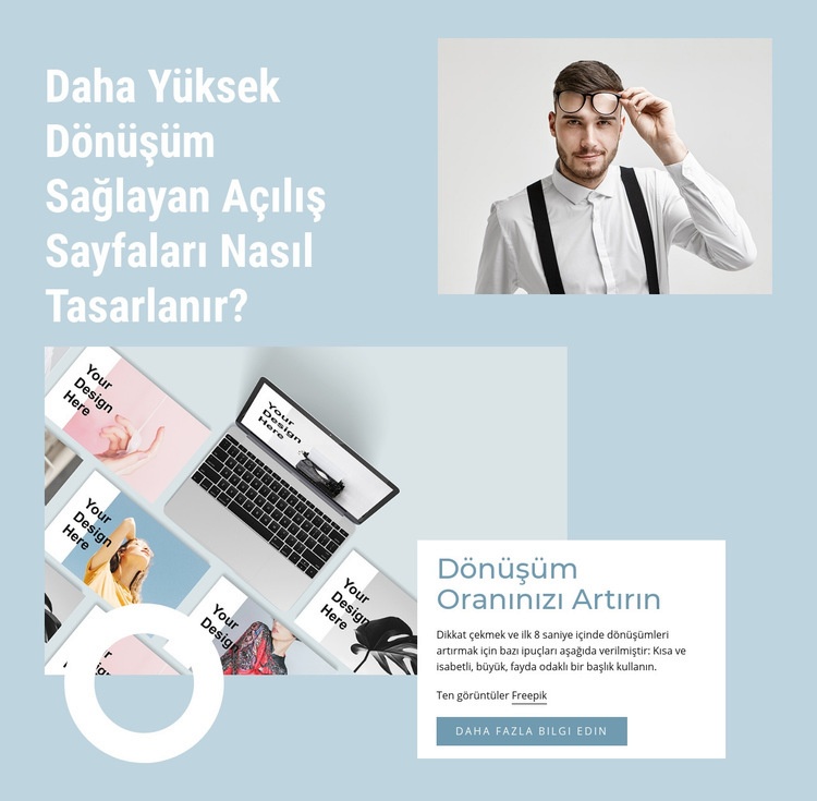 Dönüşüm oranınızı artırın Html Web Sitesi Oluşturucu