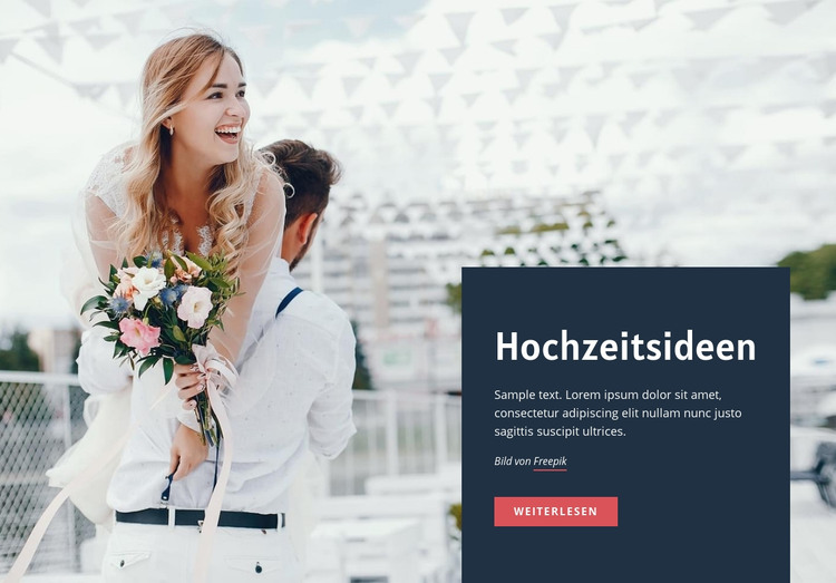Ideen für Hochzeitsdekorationen HTML-Vorlage
