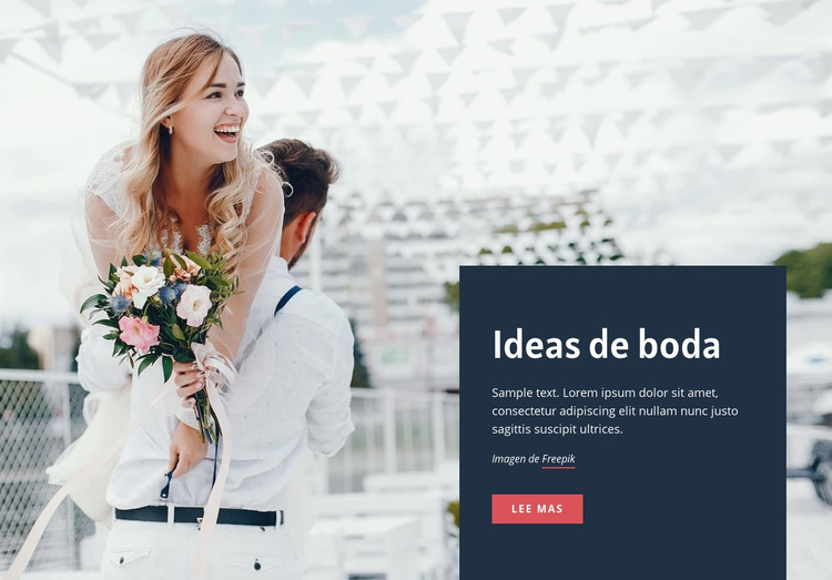 Ideas de decoración de boda Plantilla de sitio web