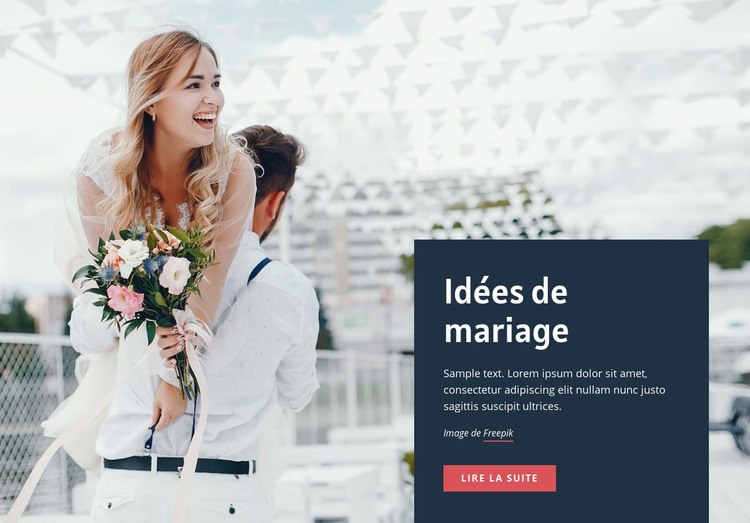 Idées de décorations de mariage Conception de site Web