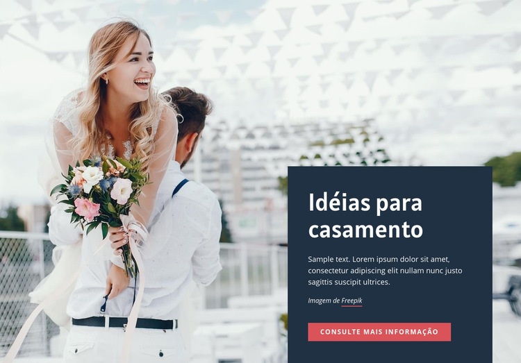 Ideias para decorações de casamento Design do site