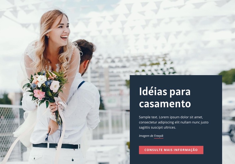 Ideias para decorações de casamento Maquete do site