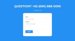 Have Questions Single Page Website