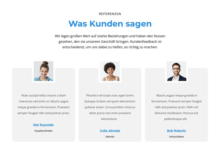 Was denken Kunden CSS-Vorlage