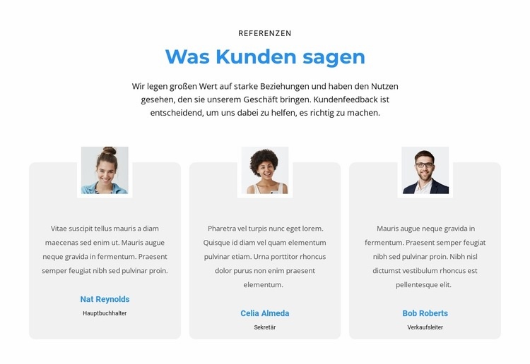 Was denken Kunden HTML Website Builder