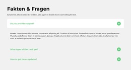 Fragen Über – Fertiges Website-Design