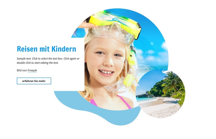 Reisen mit Kindern Landing Page