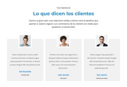 Que Opinan Los Clientes - Prototipo De Sitio Web