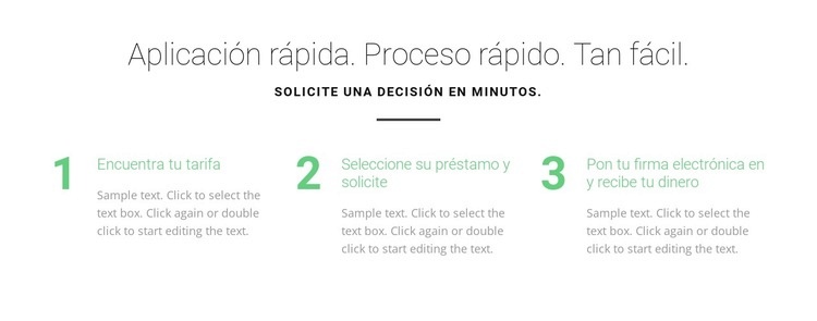 Tres reglas y pasos Maqueta de sitio web