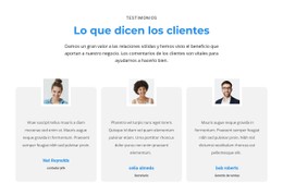 Que Opinan Los Clientes Plantilla HTML5