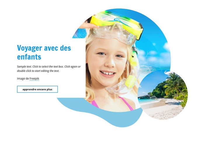 Voyager avec des enfants Créateur de site Web HTML