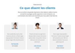 Qu'En Pensent Les Clients - Prototype De Site Web