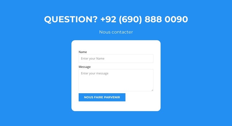 Avoir des questions Modèle HTML