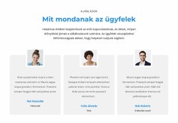 Mit Gondolnak A Vásárlók HTML5-Sablon