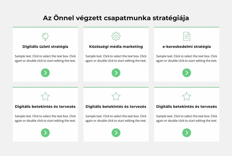 Válságfejlesztési stratégia Weboldal sablon