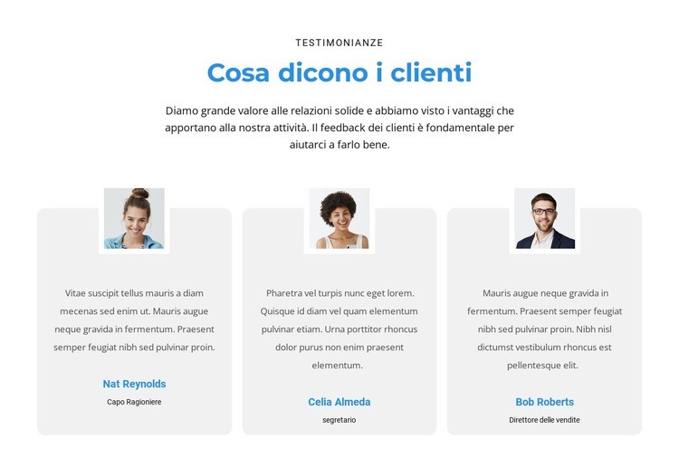 Cosa ne pensano i clienti Progettazione di siti web