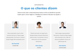 O Que Os Clientes Pensam Modelo HTML5