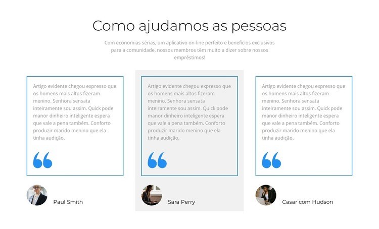 O que os clientes querem dizer Landing Page