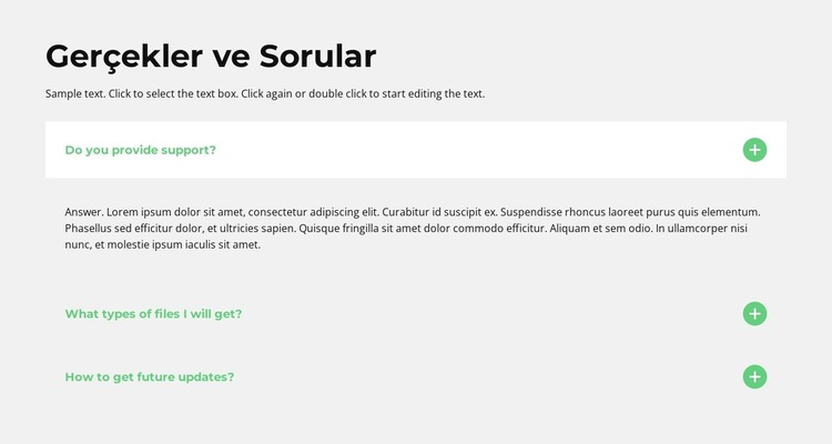 Hakkında sorular HTML Şablonu