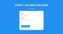 Sorularım Var Için Çarpıcı HTML5 Şablonu