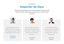 Müşteriler Ne Düşünüyor - En Iyi Web Sitesi Şablonu Tasarımı