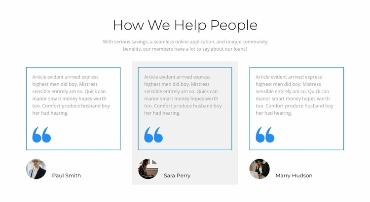 What customers want to say Website Mockup