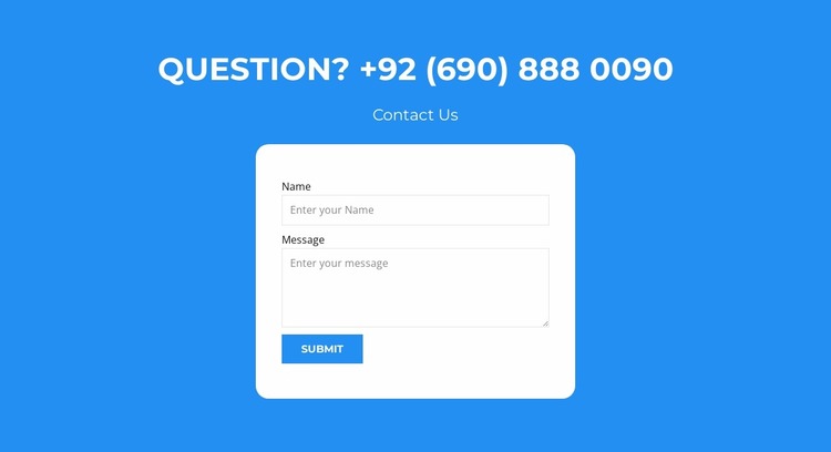 Have questions Website Mockup