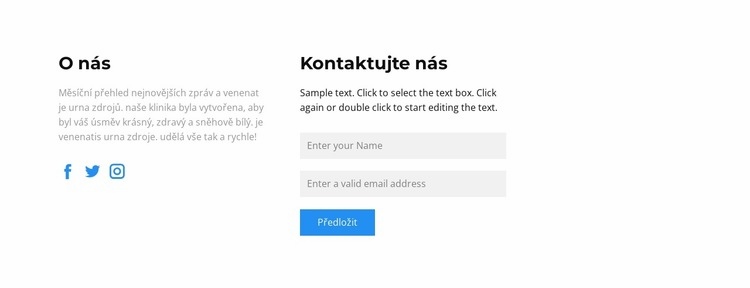 Kontaktujte nás různými způsoby Šablona HTML