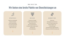 CSS-Rastervorlagenspalte Für Wir Bieten Verschiedene Dienstleistungen An