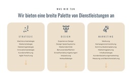 Wir Bieten Verschiedene Dienstleistungen An - Einseitenvorlage