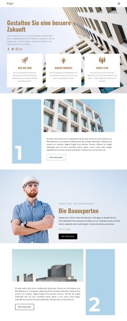 Architekturstudio - Vorlage HTML5, Responsive, Kostenlos