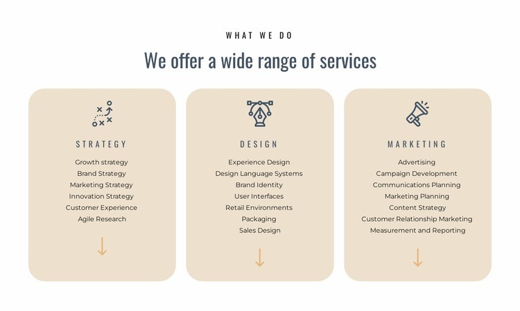 We offer different services Elementor Template Alternative