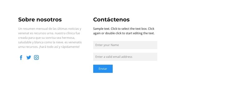 Contáctenos de diferentes maneras Diseño de páginas web