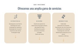 Ofrecemos Diferentes Servicios: Página De Destino Para Cualquier Dispositivo