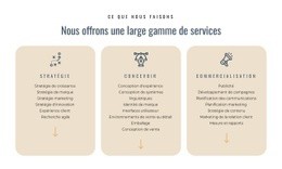 Nous Offrons Différents Services - Conception Réactive