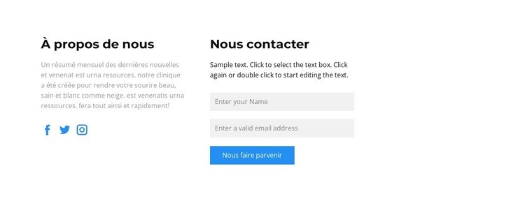 Contactez-nous de différentes manières Modèles de constructeur de sites Web