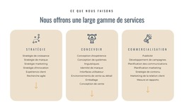 Disposition Du Site Web Pour Nous Offrons Différents Services