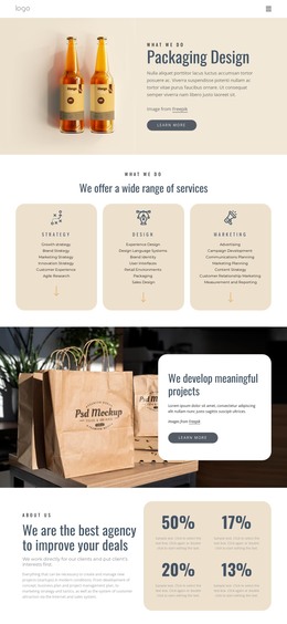 Branding And Packaging Design - Responsive HTML5 Template