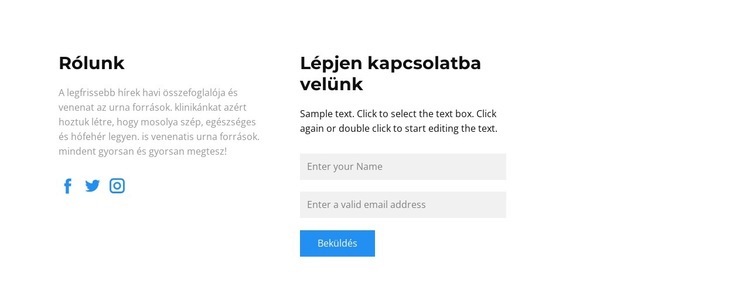 Vegye fel velünk a kapcsolatot különböző módokon HTML Sablon