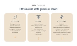 Colonna Del Modello Di Griglia CSS Per Offriamo Diversi Servizi