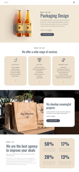 Branding And Packaging Design - Simple Joomla Template