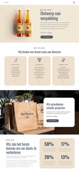 Branding En Verpakkingsontwerp - Moderne Bestemmingspagina