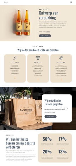 Branding En Verpakkingsontwerp Sitesjabloon